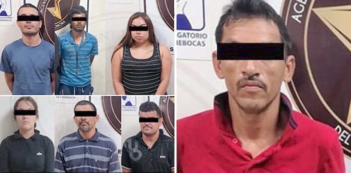 #Cajeme ¡Se dedicaban a colocar mantas intimidatorias!; seis hombres y una mujer están tras las rejas, vinculadas a proceso, con prisión preventiva.