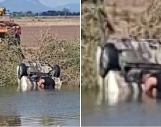Mueren 2 personas al caer vehículo a un canal, en Ciudad Obregón
