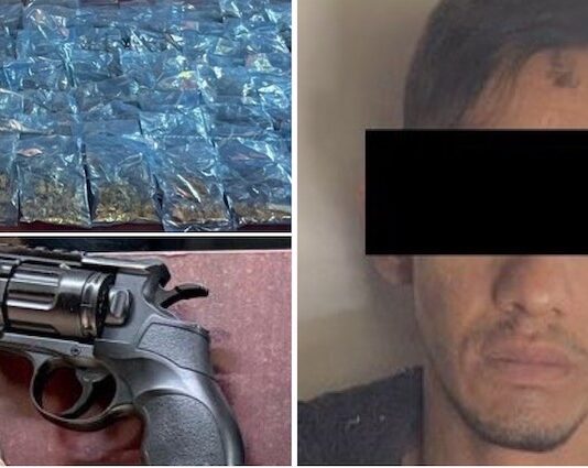 Detienen a joven con arma de réplica y droga