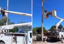 Realiza Ayuntamiento de Guaymas instalación de luminarias en el ejido el Yaqui