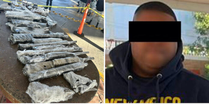#Nacional Detenido estadounidense con un arsenal; pretendía introducirlo a territorio mexicano, por el Puente Internacional de Reynosa, Tamaulipas.