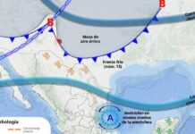 Pronostican 2 nuevos frentes fríos para los días 15 y 19 de noviembre