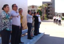 Realiza Ayuntamiento de Guaymas ceremonia de izamiento de Bandera