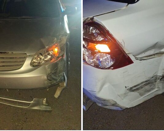 Dos menores resultan heridos en choque automovilístico