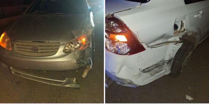 #Guaymas Dos menores resultan heridos en choque automovilístico; ocurrió la tarde de este viernes en la carrerera intenacional, a la altura de Fátima.