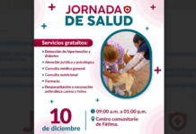Habrá Jornada de Salud en el Centro Comunitario de Fátima