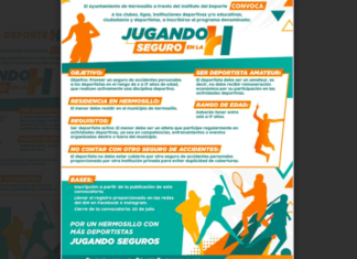 Continúa abierta la convocatoria de Jugando Seguro en La H para deportistas en Hermosillo