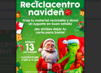 Realiza Ayuntamiento de Hermosillo este sábado Reciclacentro Navideño