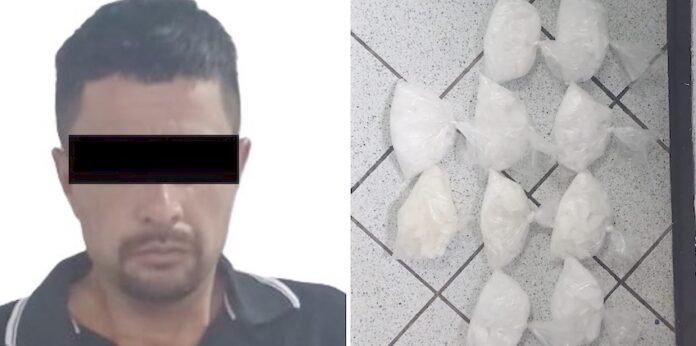 #Hermosillo Cuatro años de cárcel por posesión de metanfetamina; se trata de Jesús “A”, detenido en Puerta del Rey, en Hermosillo.