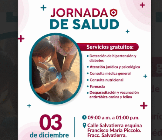 Visitará Jornada de Salud fraccionamiento Salvatierra
