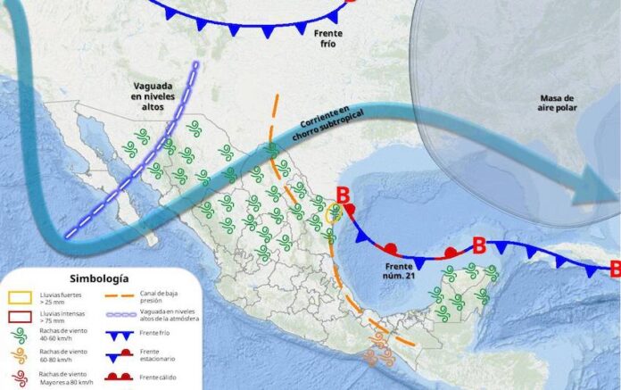 #Sonora Se espera para hoy ambiente cálido sobre la región centro, sur y noroeste, con temperaturas superiores a los 32°C en algunos puntos de la entidad durante la tarde.