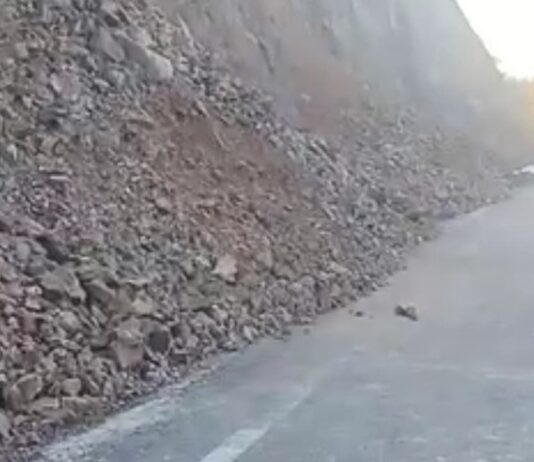 Autoridades no atendieron derrumbe de cerro en tramo carretero