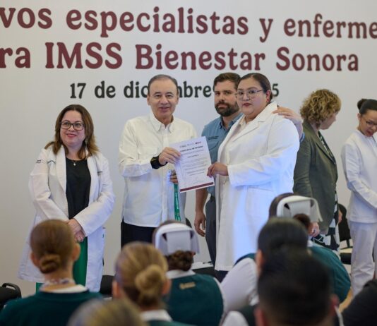 Con respaldo del Gobierno de México, Sonora suma 125 médicas, médicos especialistas y enfermeras a sistema IMSS Bienestar
