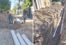Avanzan trabajos de rehabilitación de sistema de agua potable en la Moderna sur