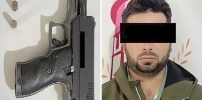 Detienen a hombre armado en Benito Juárez; Carlos “N”, de 31 años de edad, fue asegurado en posesión de una pistola escuedra, tras haber realizado algunos disparos.