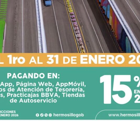 Invita Ayuntamiento de Hermosillo a aprovechar últimas semanas del 15% de descuento en pago de Predial 2026