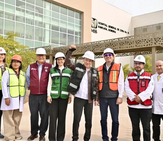 Supervisa gobernador Durazo hospital del IMSS en Navojoa con 96% de avance; beneficiará a 96 mil derechohabientes