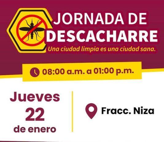 Habrá jornada de descacharre del 21 al 23 de enero