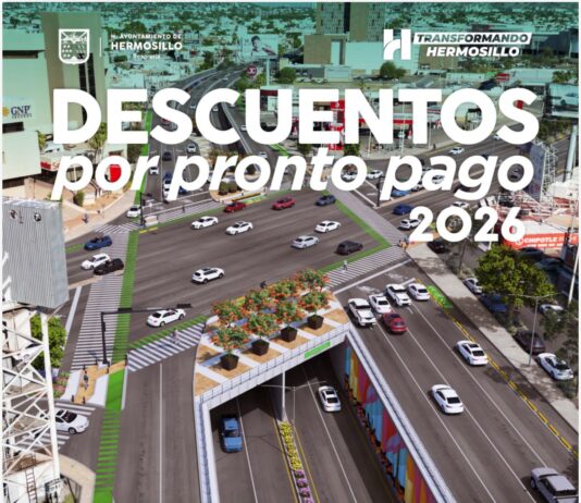 En enero otorga Ayuntamiento de Hermosillo 15% de descuento en pago de Predial 2026