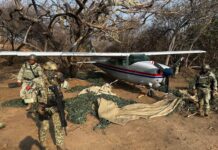 Avioneta venía cargada con más de media tonelada de cocaína