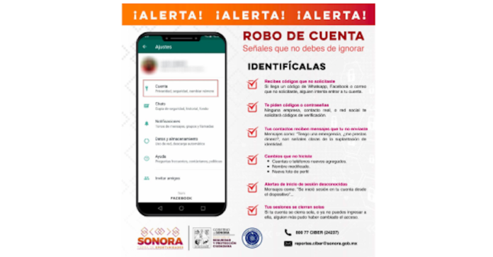 #Hermosillo Refuerzan el llamado a proteger las cuentas de redes sociales y aplicaciones de mensajería; modalidad de fraude digital que puede comprometer la información personal y afectar el patrimonio de las familias.