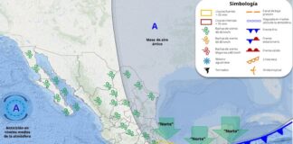 Para hoy cielos mayormente despejados sin probabilidad de lluvia en Sonora