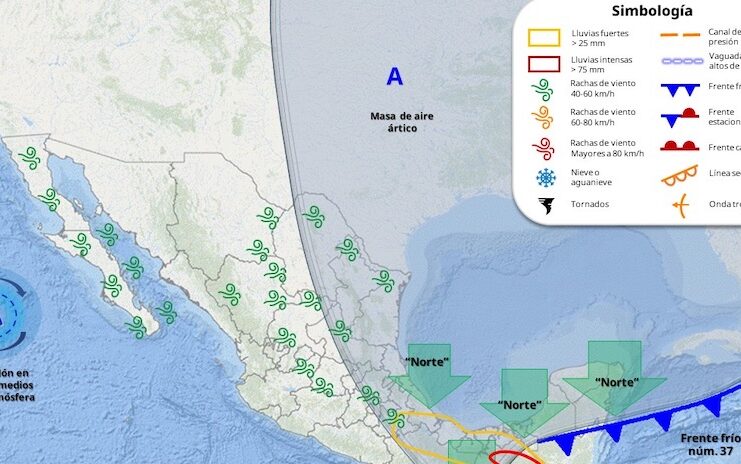 Para hoy cielos mayormente despejados sin probabilidad de lluvia en Sonora