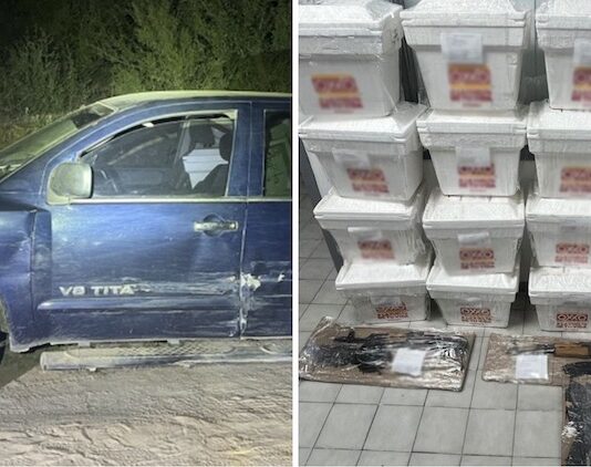 Localizan hieleras con droga en Ímuris