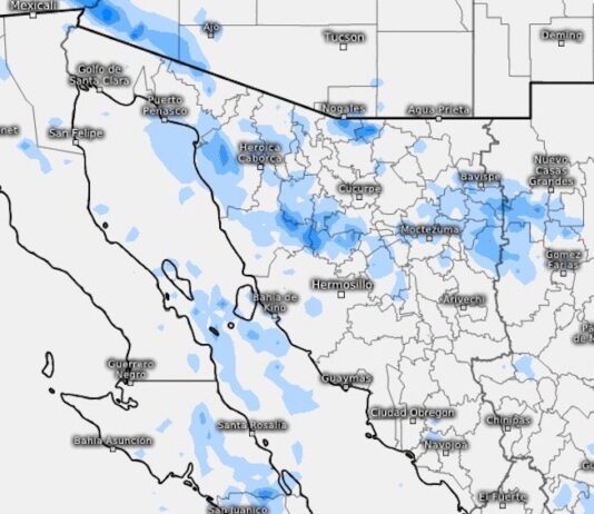 Se esperan lluvias ligeras aisladas, este jueves