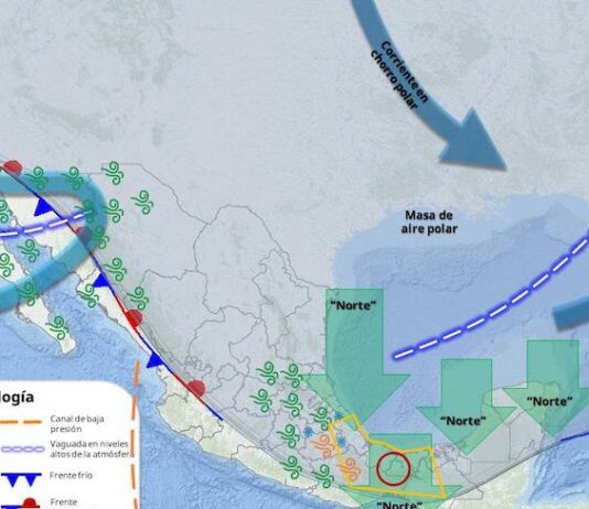 Se mantienen probabilidades de caída de nieve o aguanieve a mediados de la próxima semana