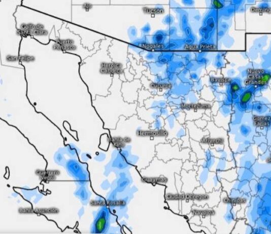 Para hoy cielos parcialmente nublados con probabilidad de lluvias ligeras aisladas