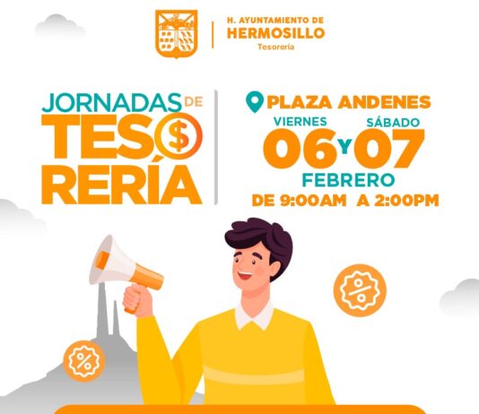 Invita Tesorería de Hermosillo a aprovechar jornadas de descuentos el 6 y 7 de febrero