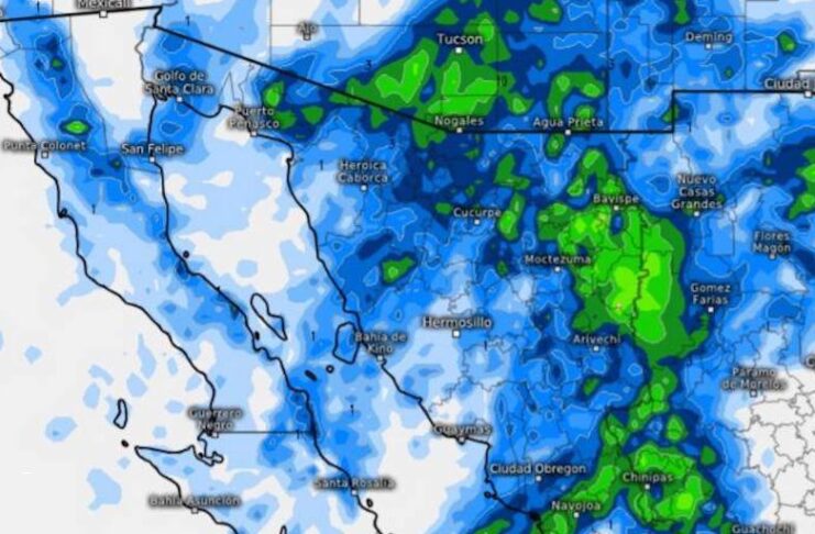 Guaymas con 60% de probabilidad de lluvia, hoy