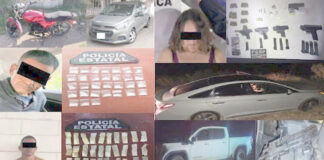 Aseguran armas, drogas y carros robados