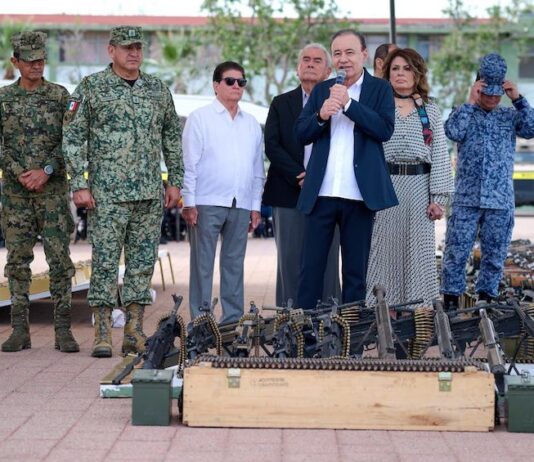 Alfonso Durazo retira de las calles más de 900 armas y refuerza la seguridad en Sonora