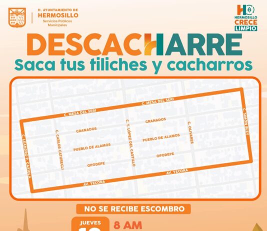 Este jueves 12 de febrero estará la jornada de descacharre en la colonia Carmen Serdán