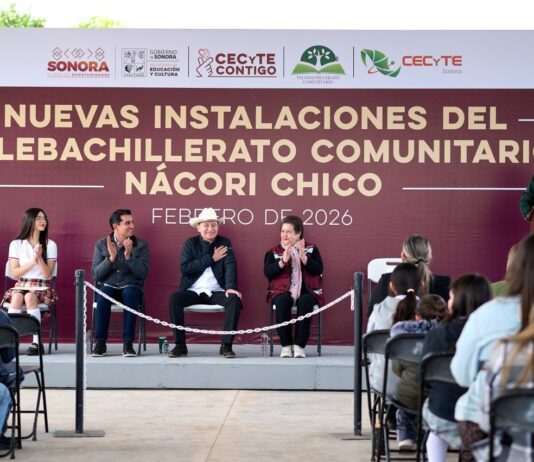 Entrega Gobernador Durazo telebachillerato en Nácori Chico y garantiza becas a estudiantes