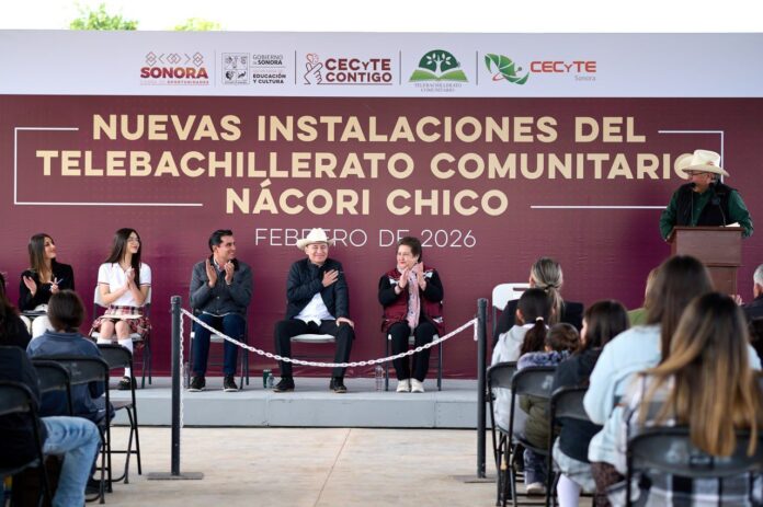 Entrega Gobernador Durazo telebachillerato en Nácori Chico y garantiza becas a estudiantes; el mandatario estatal anunció la incorporación especial de las y los estudiantes del Telebachillerato Comunitario de Nácori Chico al programa de Becas Sonora de Oportunidades.
