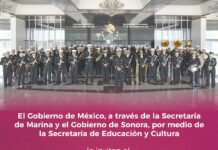 Sonora vibrará con Concierto por la Paz de la Banda Sinfónica y Mariachi de la Marina