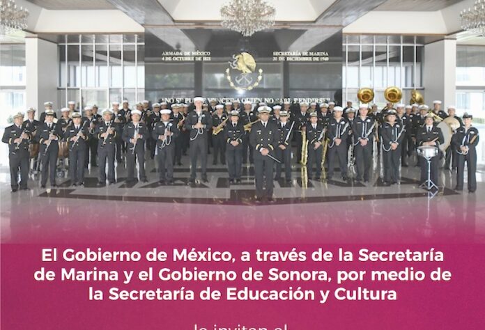 #Sonora Sonora vibrará con Concierto por la Paz de la Banda Sinfónica y Mariachi de la MarinaM; evento con entrada libre para el público en general; el domingo 22 se presentan en Guaymas.