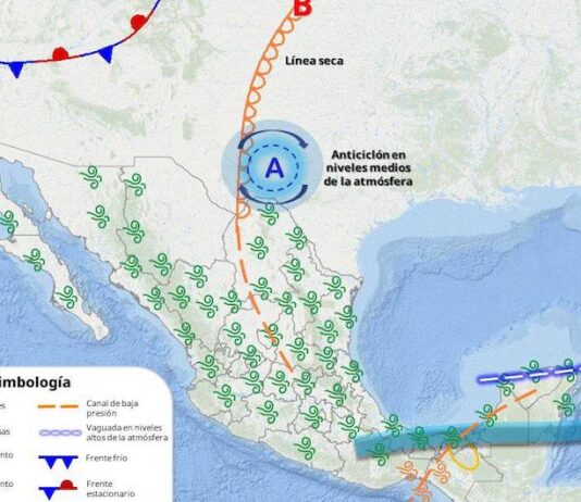 Se esperan lluvias, vientos fuertes y posible caída de granizo