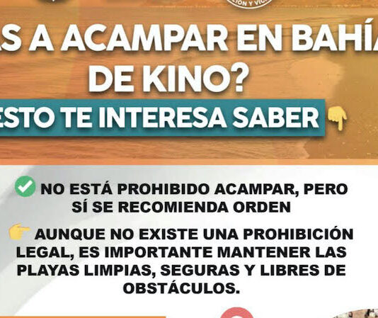 Promueve Gobierno de Hermosillo camping responsable en Bahía de Kino durante Semana Santa