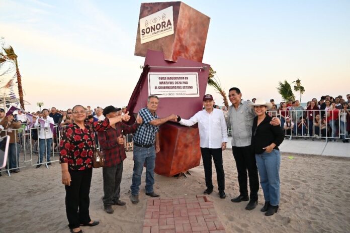 Gobernador Durazo detona nuevo polo turístico en Empalme con Malecón El Cochórit; una obra estratégica realizada con una inversión de 31.6 millones de pesos.