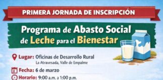 Harán jornada de inscripción al programa Leche para el Bienestar en ‘La Atravesada’