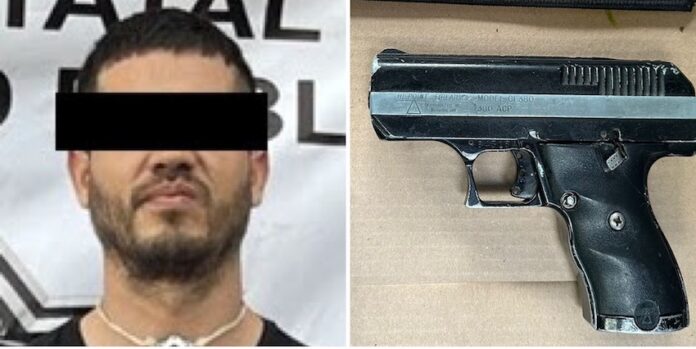 Detienen a sujeto armado y con droga; se trata del de nombre Julio “N”, de 34 años de edad.