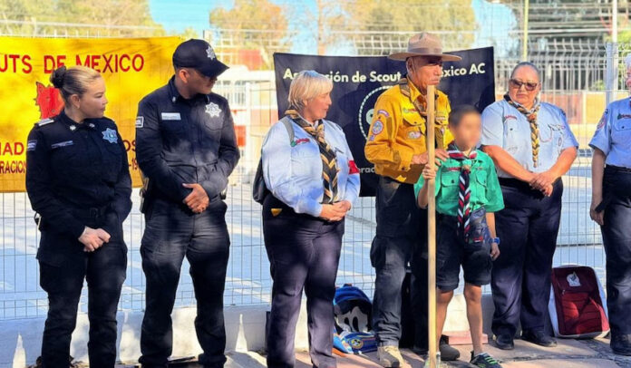 #Hermosillo Honor y Servicio entre Policías Estatales y Asociación Scouts de México; encuentro de intercambio de experiencias, valores y fomento a la cultura de la paz.