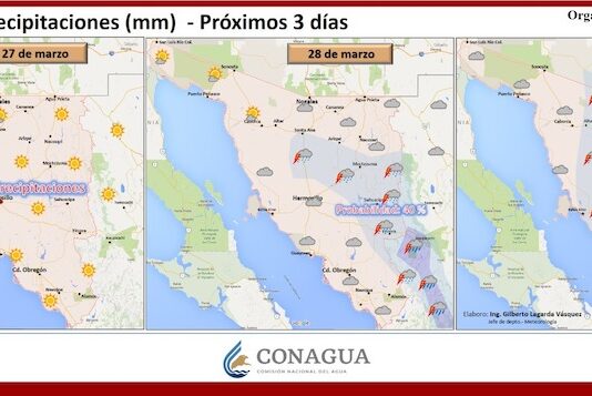 Lluvias y ligero descenso de temperaturas máximas para fin de semana