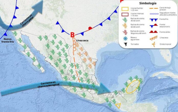 #Sonora Se espera nuevo sistema invernal para el fin de semana; estaría generando tormentas aisladas casi en todo Sonora.