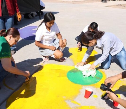 Realizan Jornada Nacional de Tequios por la Tierra y Murales Mundialistas