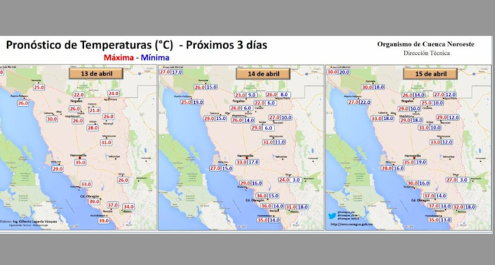 Así como algunas lluvias de ligeras a moderadas en la franja norte de la entidad.